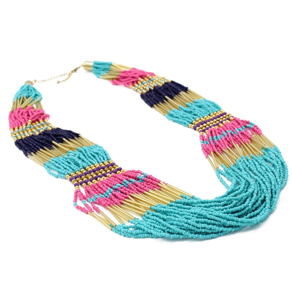 CHUNKY HLASS BEADED NECKLACE